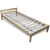 vidaXL Bed 90 x 200 cm Solid Pinewood Natural
