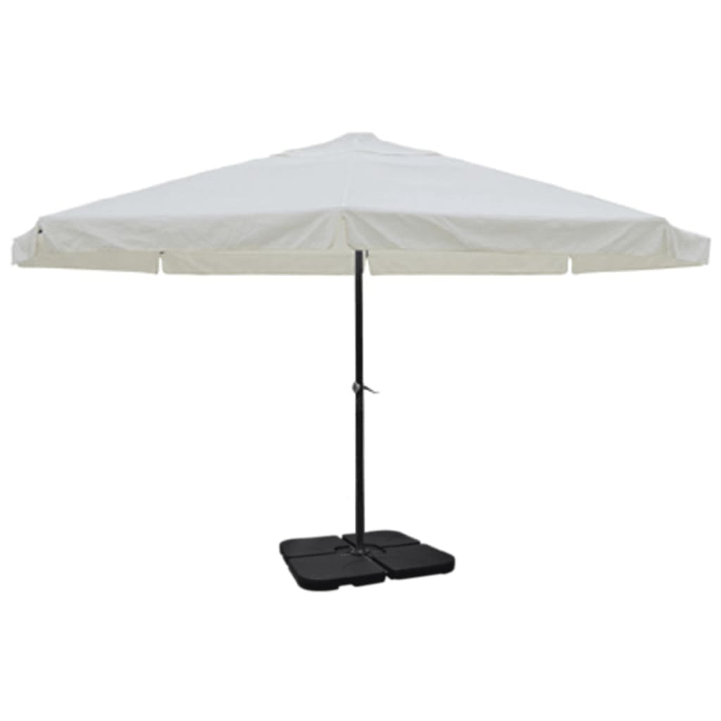 Image of Aluminium Umbrella with Portable Base White