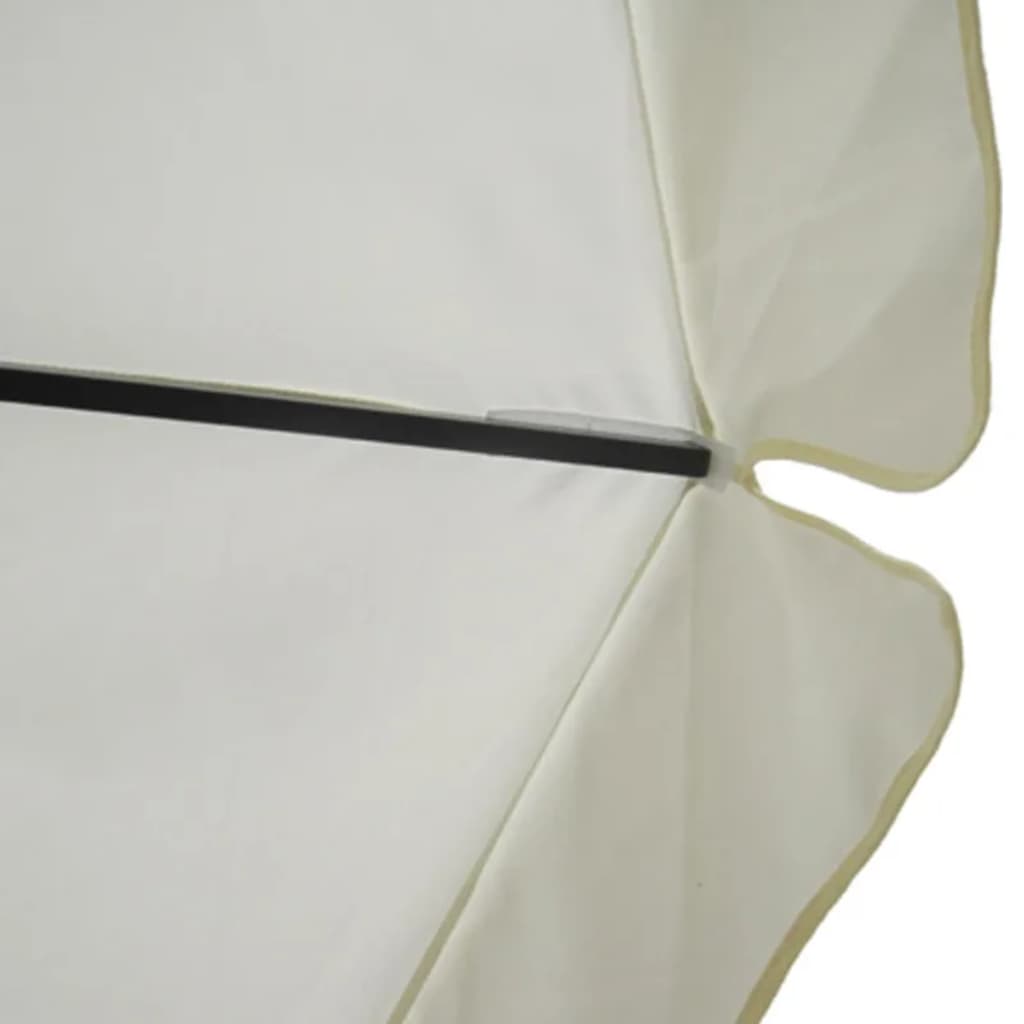 Parasol met draagbare voet aluminium (wit)