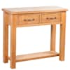 vidaXL konsoollaud 2 sahtliga 83 x 30 x 73 cm, tammepuit