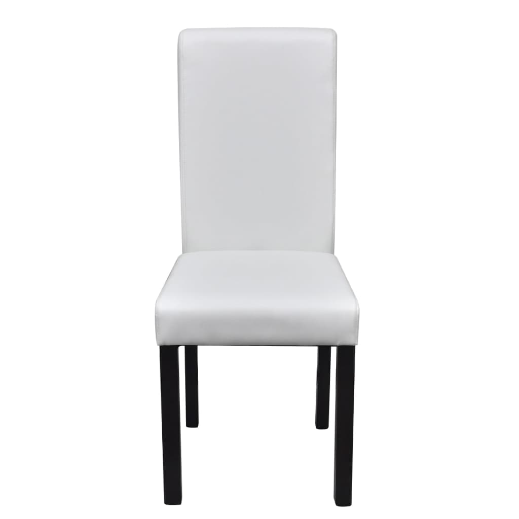 vidaXL Dining Chairs 2 pcs White Faux Leather