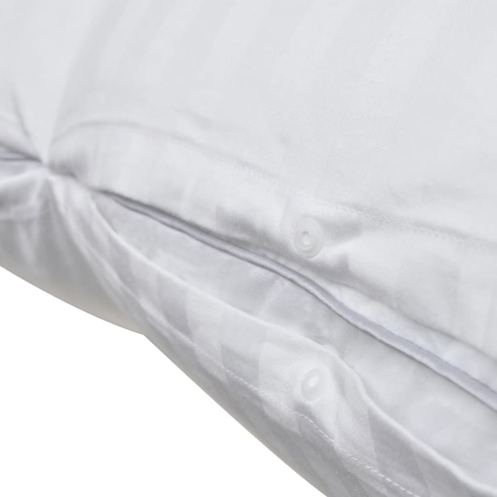 vidaXL Cotton Satin Striped Duvet Cover & Pillowcase 140x200/80x80cm