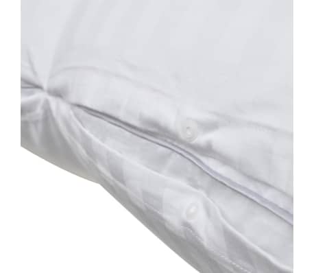 vidaXL Cotton Satin Striped Duvet Cover & Pillowcase 155x220/80x80cm