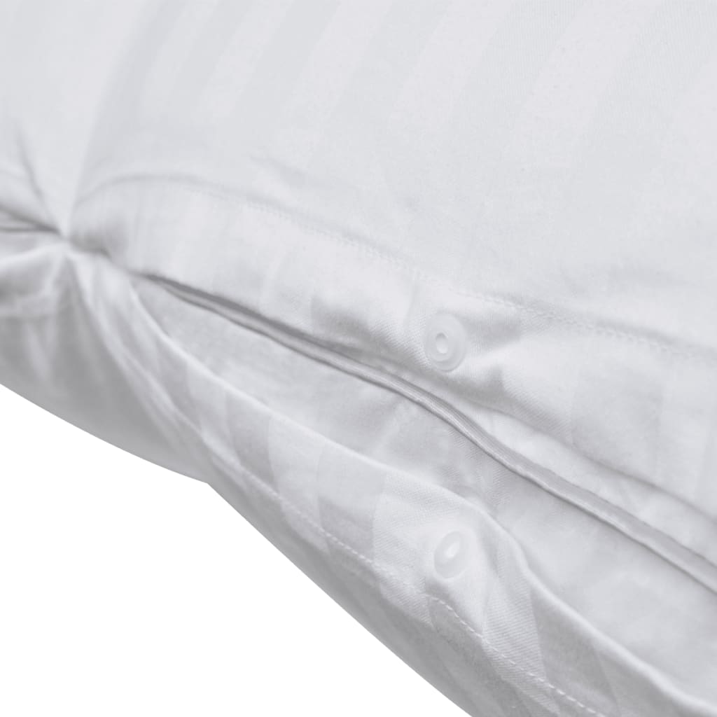 vidaXL Cotton Satin Striped Duvet Cover & Pillowcase 155x200/80x80cm