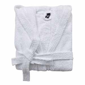 500 g/m&sup2; Uniseks Kućni Ogrtač 100% Pamuk Bijeli M