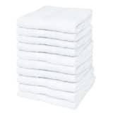 vidaXL Serviette pour invités 10 pcs Coton 500 gsm 30 x 50 cm Blanc
