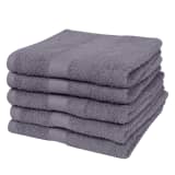 Saunahanddoek 100% katoen 500 g/m2 80 x 200 cm antraciet 5 st