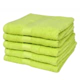 vidaXL Serviette pour douche 5 pcs Coton 500 gsm 70x140 cm Vert pomme