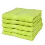 Set 5 pz Asciugamani cotone 100% 500 gsm 100 x 150 cm verde mela