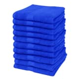 vidaXL Serviette pour invités 10 pcs Coton 500 gsm 30x50 cm Bleu royal