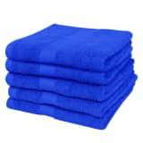 Set 5 pz Asciugamani cotone 100% 500 gsm 100 x 150 cm blu reale