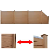 Brown WPC Fence Set 3 Square + 1 Slanted 267.3"
