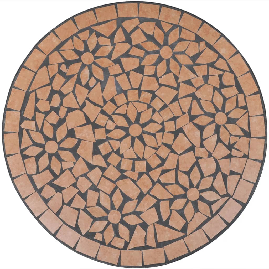 3 részes terrakotta mozaik bisztró szett 