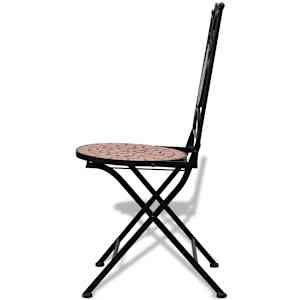 3dílný bistro set mozaikový keramický terakota - obrázek 7