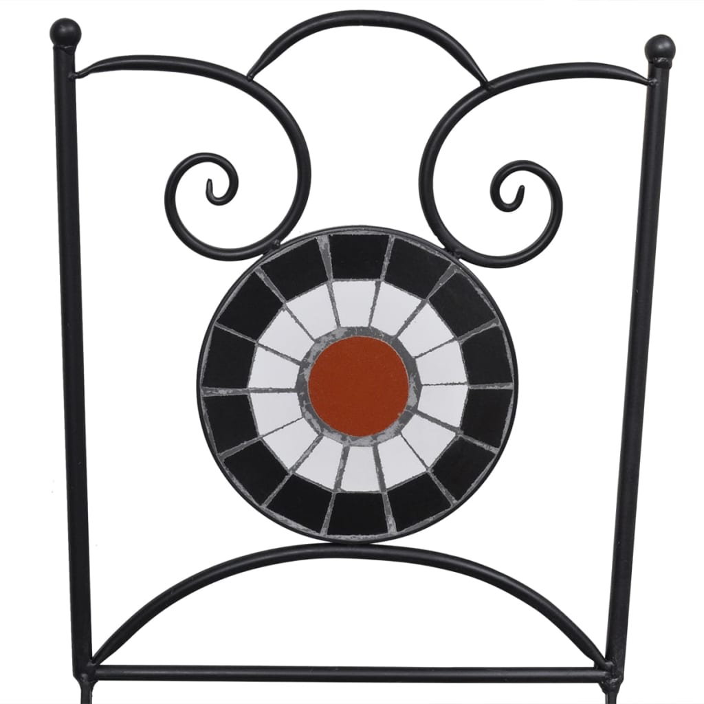 3 Piece Bistro Set Ceramic Tile Terracotta And White VidaXL 19 width=274