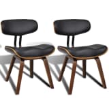 vidaXL Spisestoler 2 stk bentwood-ramme kunstlær