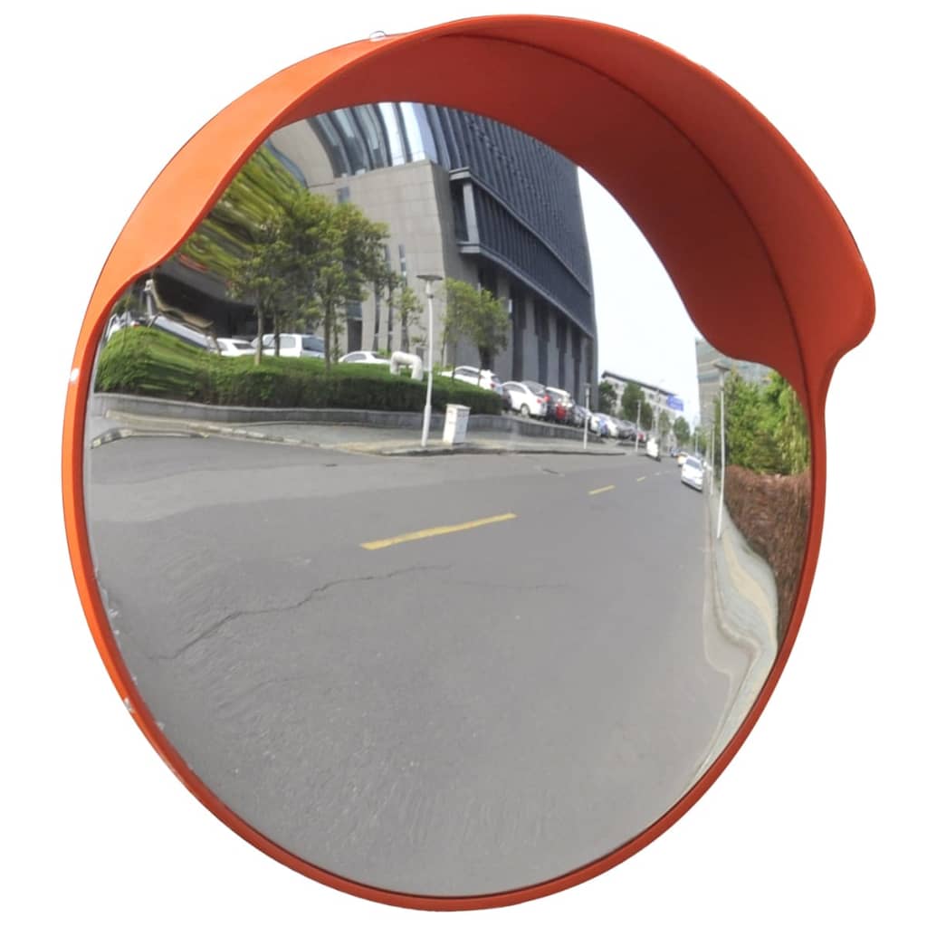 Oglindă de trafic convexă, portocaliu, 45 cm, plastic PC, de exterior vidaXL