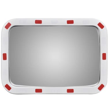 Espelho retrovisor convexo retangular 40 x 60 cm com refletores[2/5]