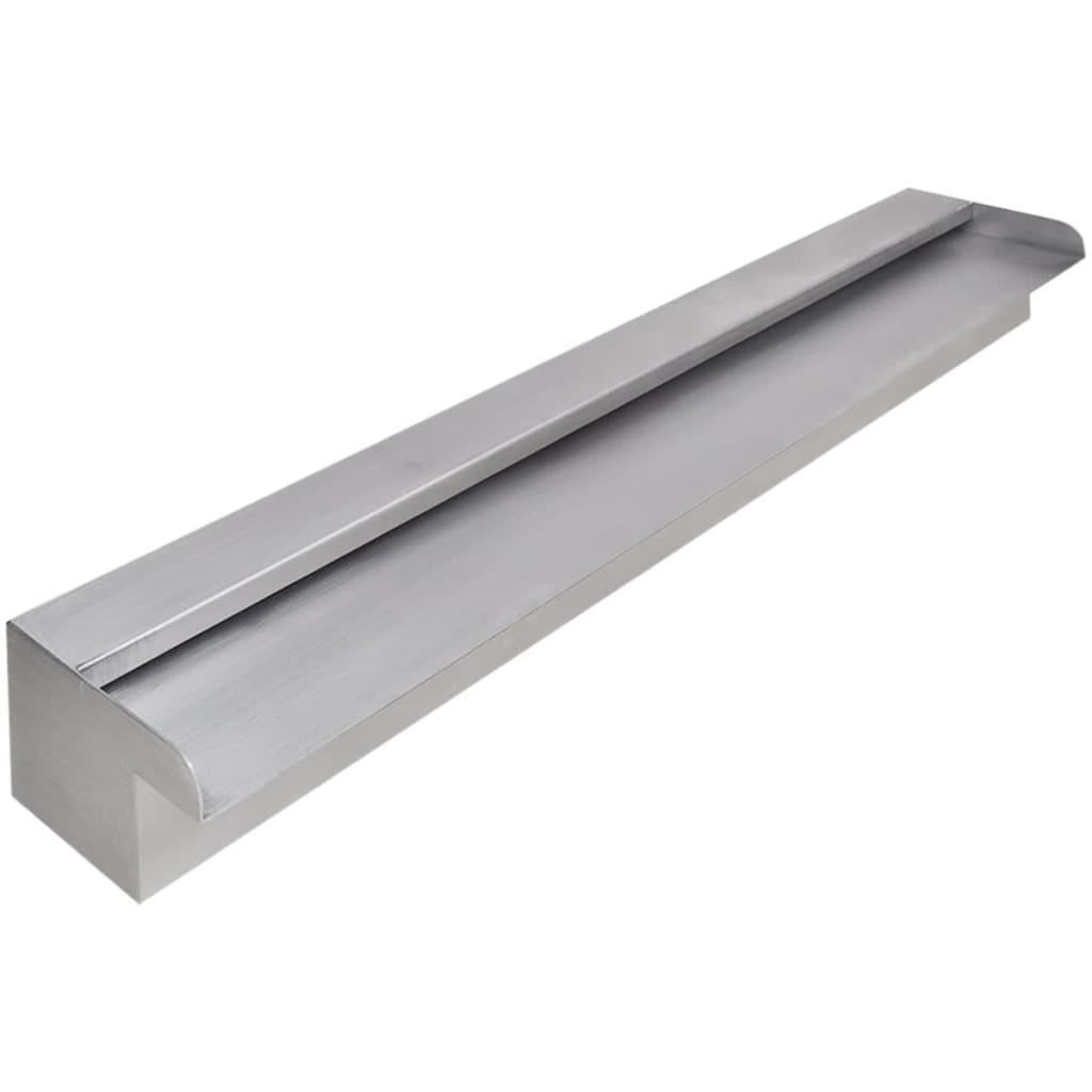 

Rectangular Waterfall Pool Fountain Stainless Steel 35.4"