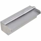 Vierkant watervalornament met LEDs voor de vijver RVS 30 cm