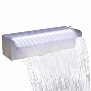 Obdélníková bazénová fontána s LED nerezová ocel 30 cm - obrázek 2