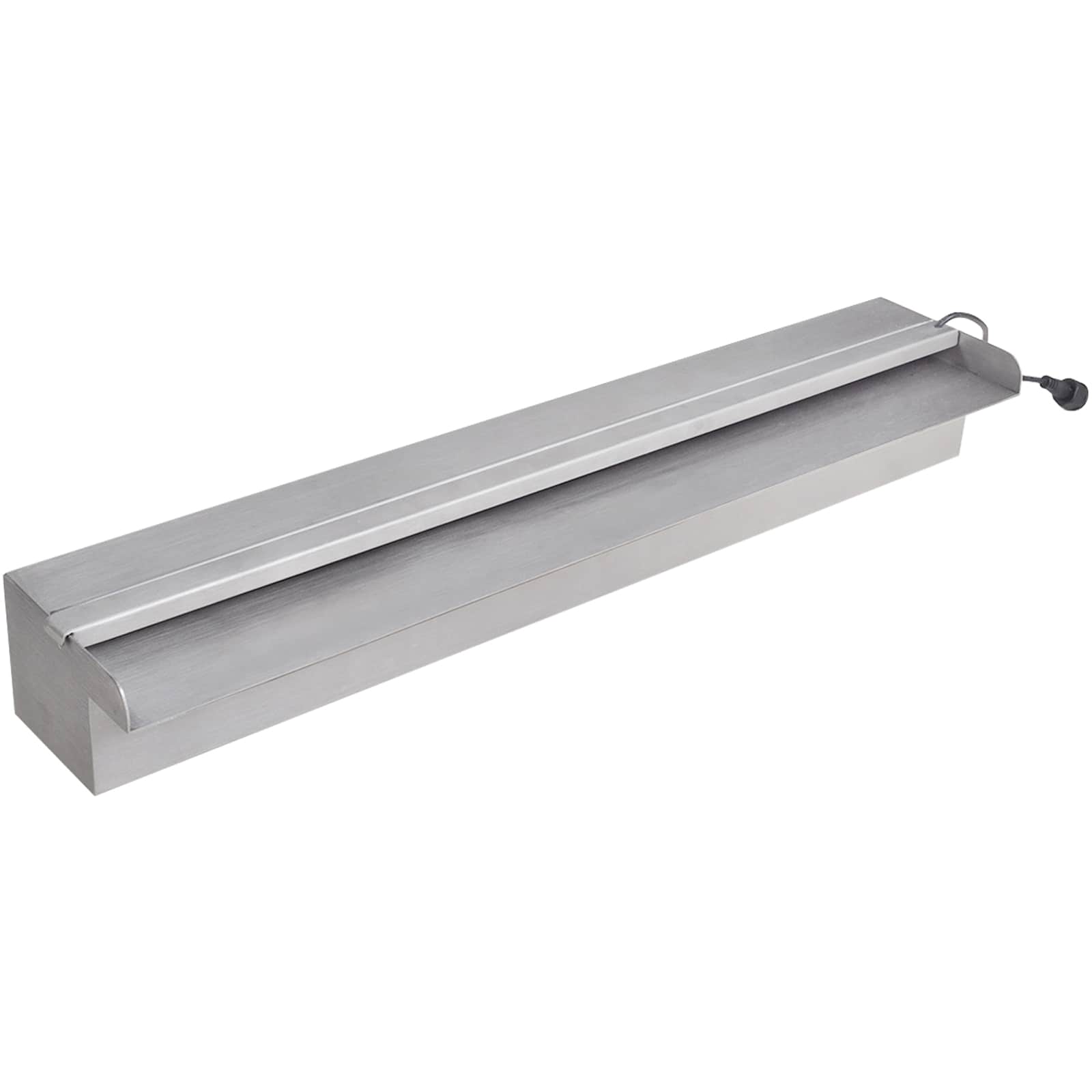 vidaXL Zwembadwaterval met LED's rechthoekig 60 cm roestvrij staal, foto 2