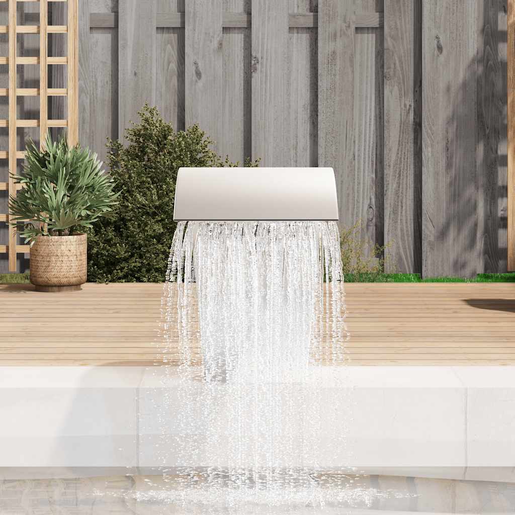 Garden Waterfall Pool Fountain Stainless Steel 17.7" x 11.8" x 23.6"