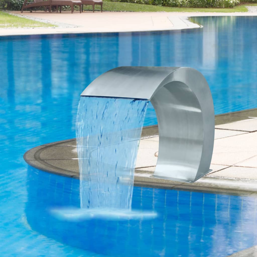 vidaXL fontæne til pool rustfrit stål 45x30x60 cm
