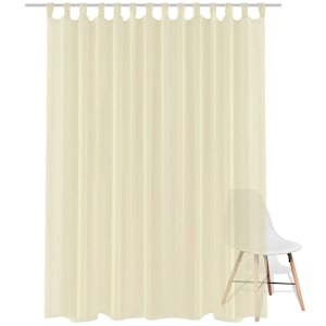 2 pcs Sheer Curtain 290 x 245 cm Cream
