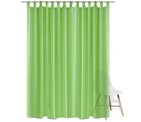 Conjunto de cortinas finas 290 x 225 cm verde