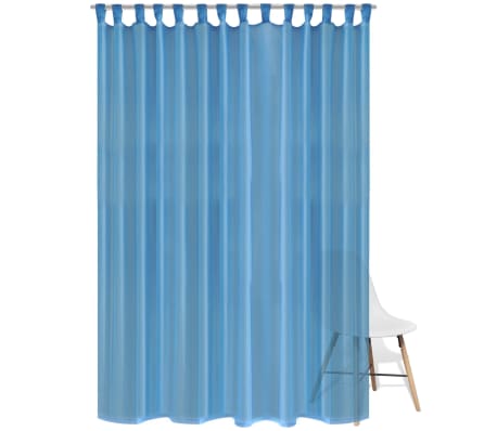 vidaXL Tenda Trasparente 2 pz 290 x 225 cm Turchese