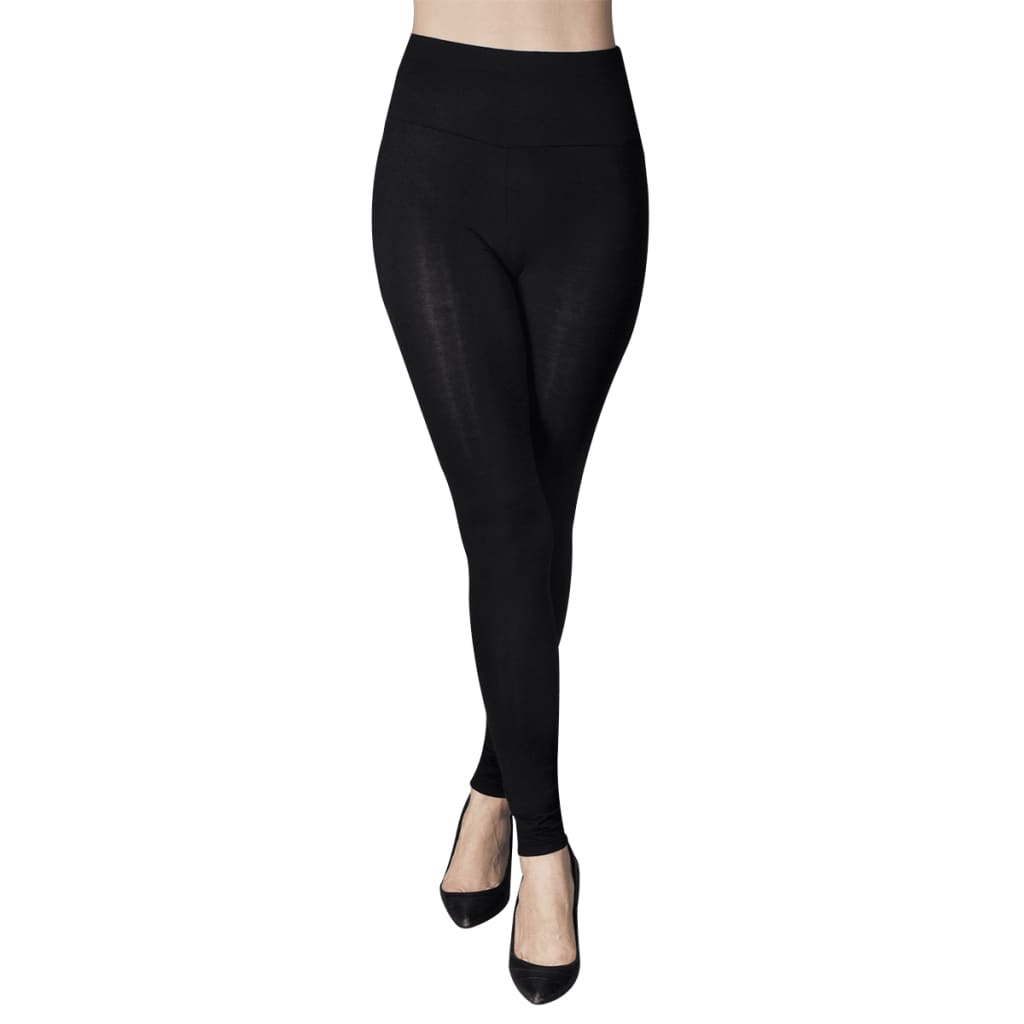 

vidaXL Legging met hoge taille maat S/M (zwart) set van 2