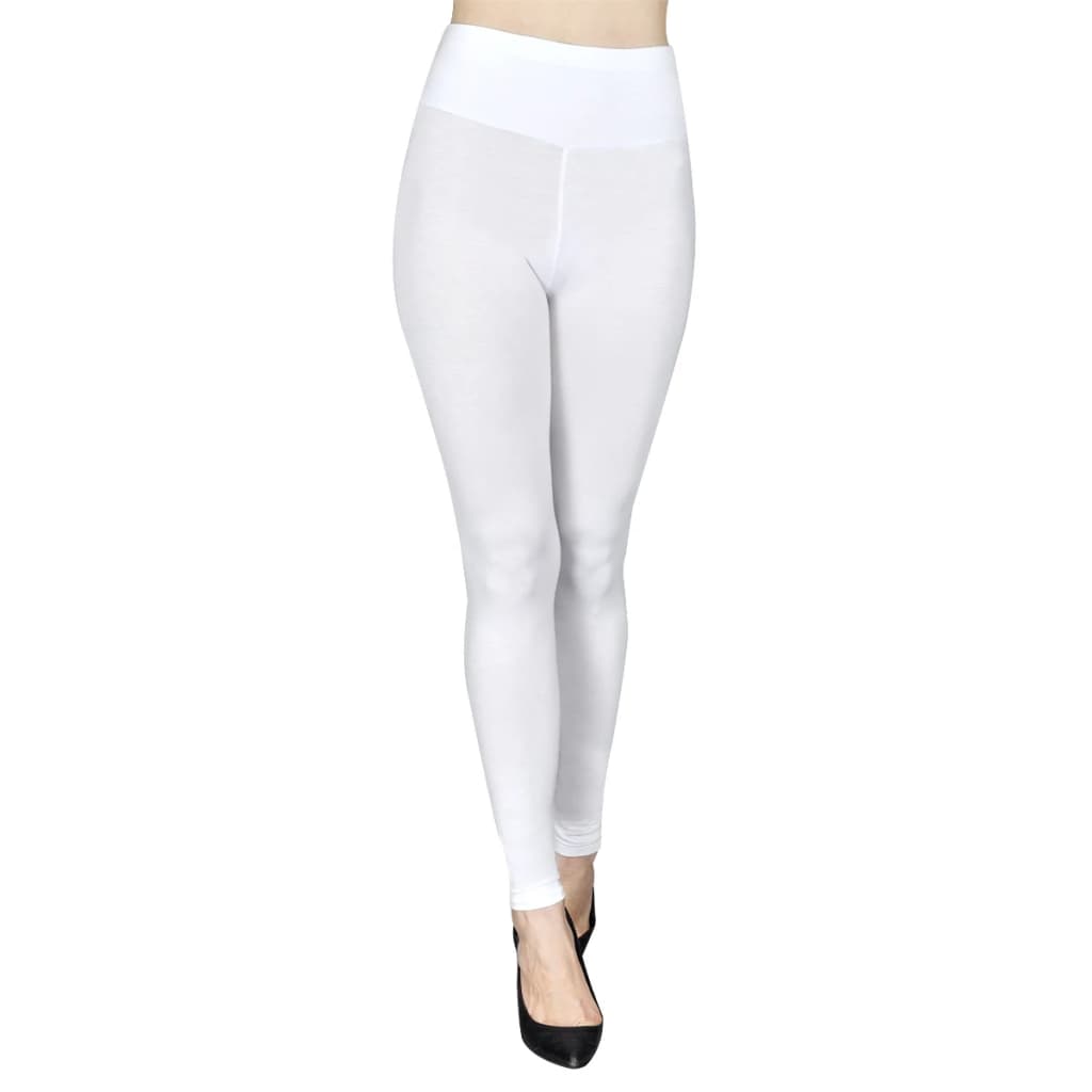 

vidaXL Legging met hoge taille maat S/M (wit) set van 2