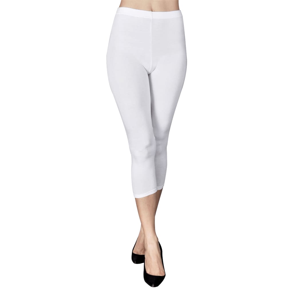 

vidaXL Legging 3/4 maat M/L (wit) set van 2