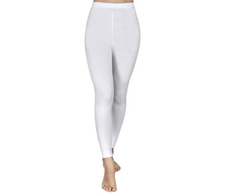 2 pcs Girls' Leggings 122/128 White