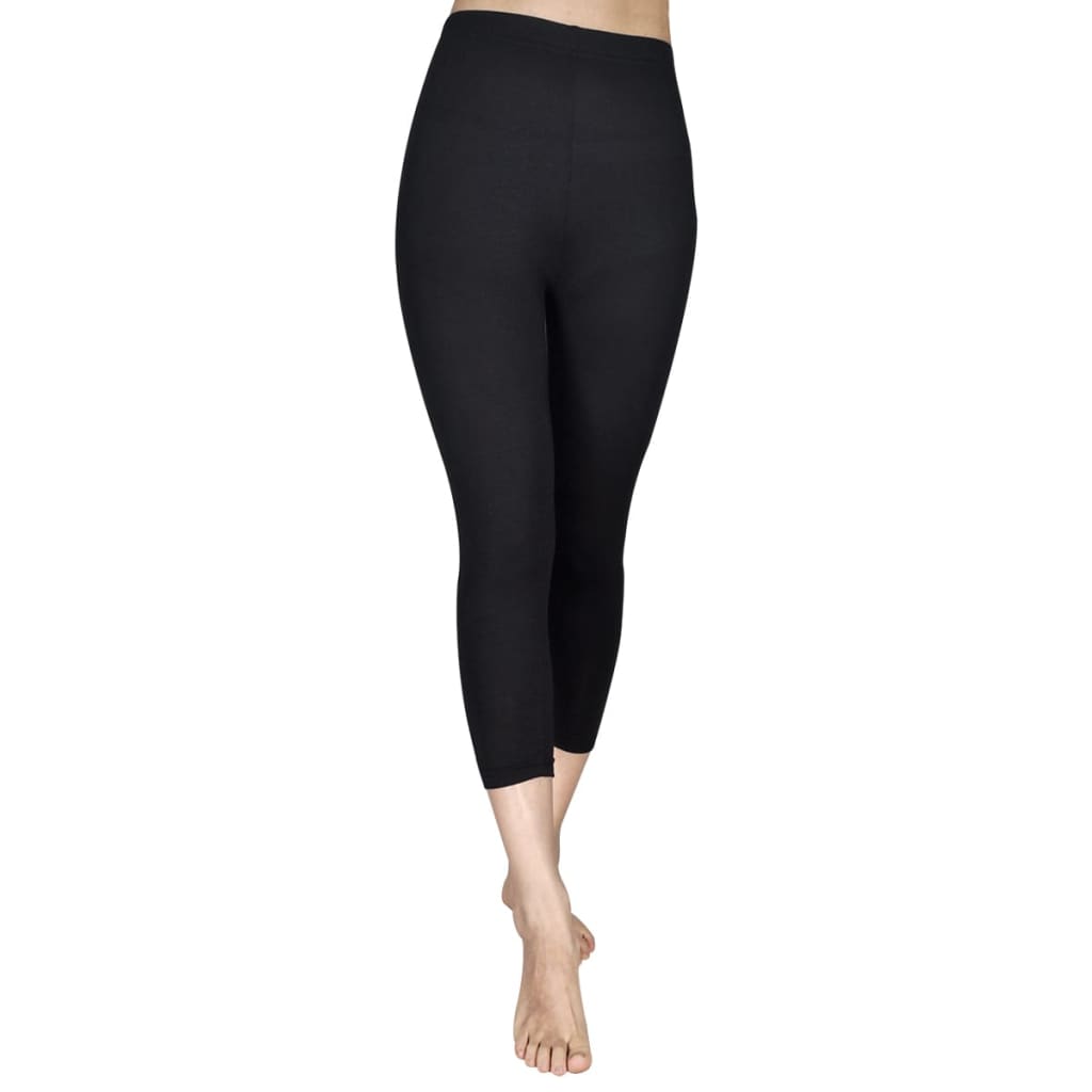 2 pcs Girls' Capri Leggings 122/128 Black