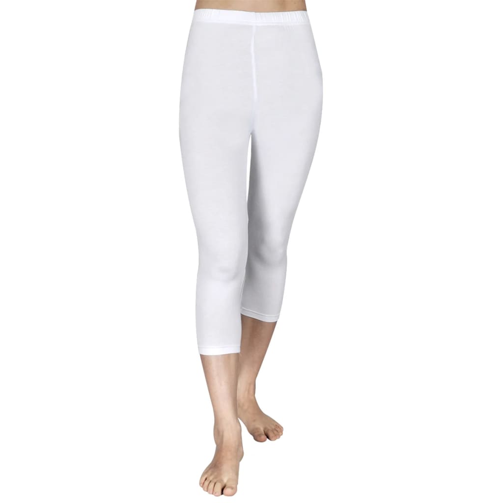 

vidaXL 3/4 Legging voor meisjes maat 122/128 (wit) set van 2