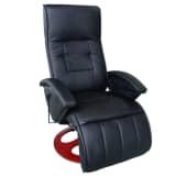 Electric Artificial Leather Massage Chair Black