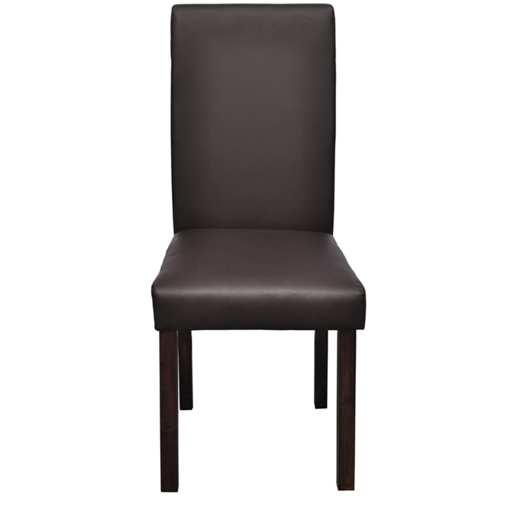 vidaXL Dining Chairs 2 pcs Brown Faux Leather