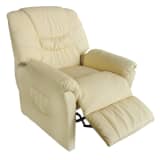 Electric Artificial Leather Massage Chair Cream