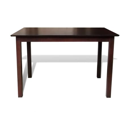 vidaXL Table de salle à manger 110 cm Bois massif Marron