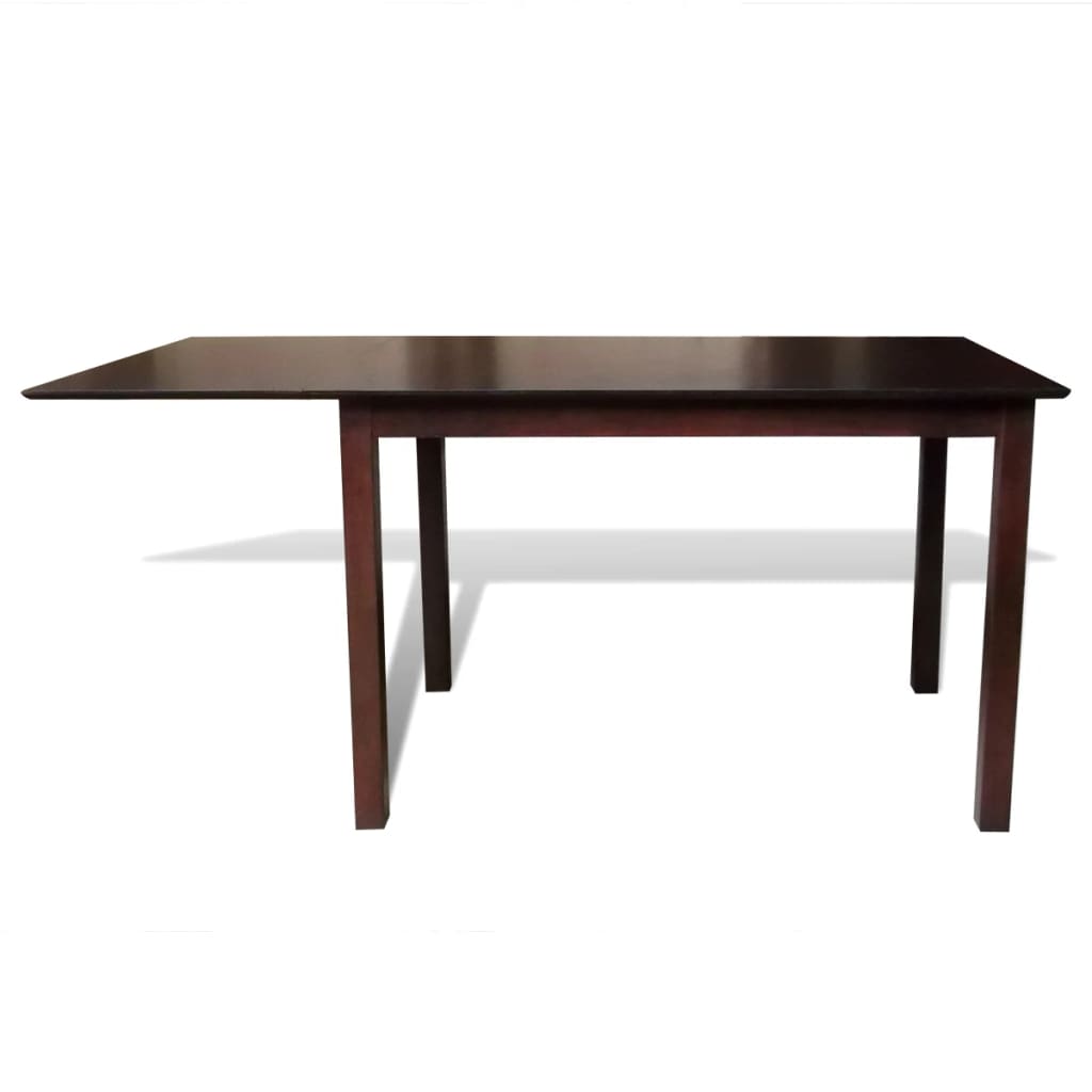 vidaXL Ištraukiamas valgom. stalas, 150 cm, masyvi mediena, rudas