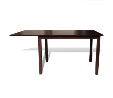 vidaXL Table de salle à manger extensible 150 cm Bois massif Marron