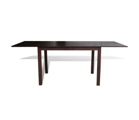 vidaXL Extending Dining Table 76.8" Solid Wood Brown