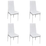 vidaXL Spisestoler 4 stk med Slim Line hvit