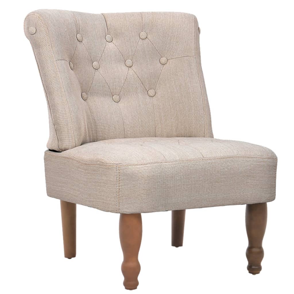 

vidaXL French Chair Cream Fabric