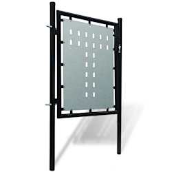 vidaXL Schwarzes Einzeltor f&uuml;r Z&auml;une 100 x 75 cm