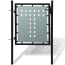  vidaXL fekete kerítés kapu 100 x 150 cm termék 2. képe