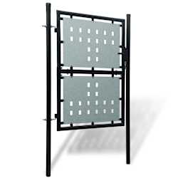 vidaXL Schwarzes Einzeltor f&uuml;r Z&auml;une 100 x 150 cm
