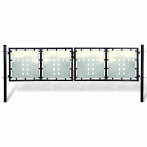 Črna enokrilna ograja 300x100 cm